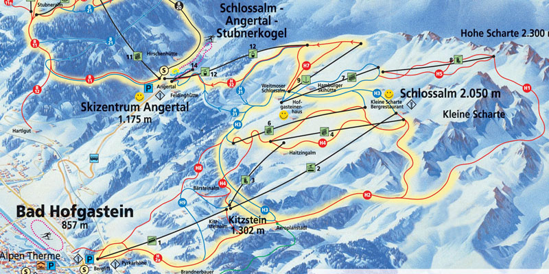 Bad-Hofgastein-piste-map