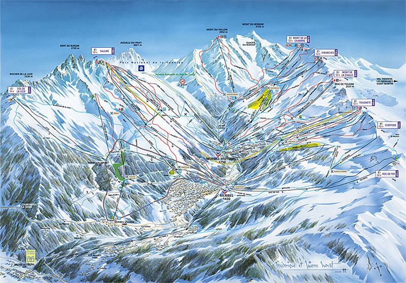 Meribel-Pistemap