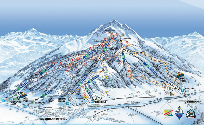 Oberndorf piste map