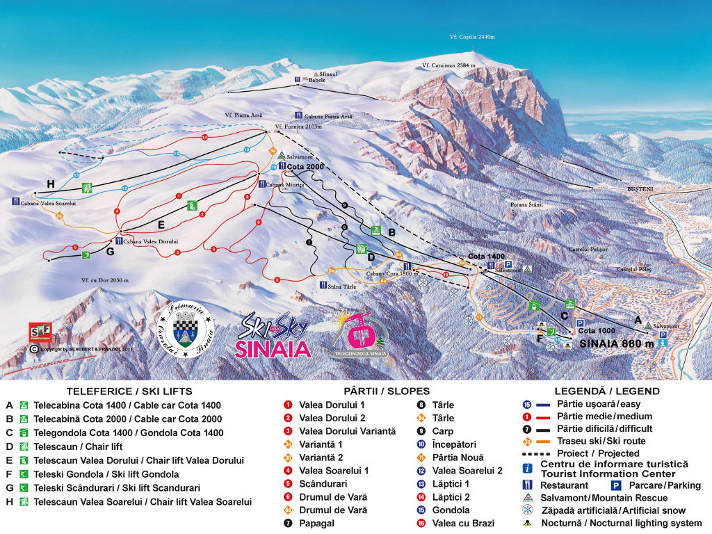 Sinaia-piste-map