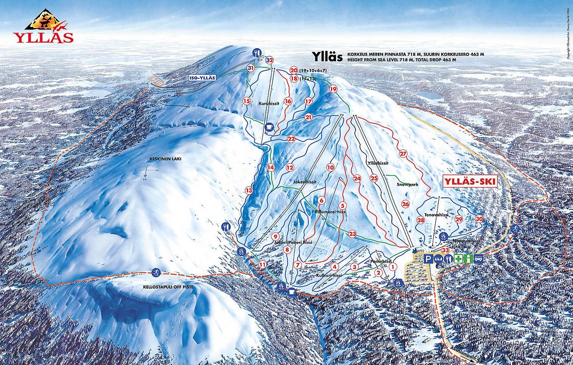 Yllas-piste-map